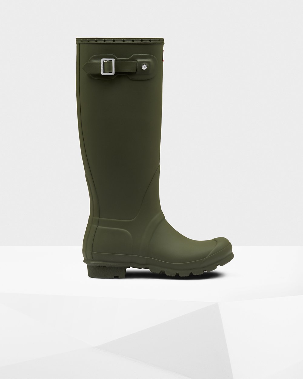 Womens Hunter Original - Tall Rain Boots Dark Olive - 9147-HUGOI